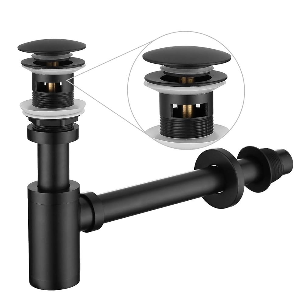 Amazon.com: Miraga Bathroom Sink Stopper P-Trap Complete Set